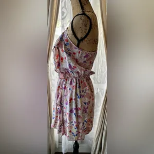 Parker Floral Racerback Silk Spaghetti Strap Mini Dress Size S thumbnail 5
