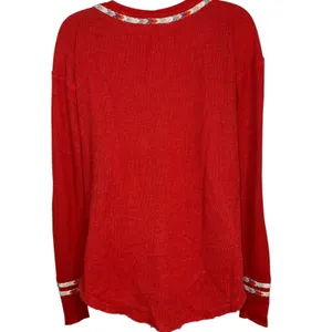 FREE‎ PEOPLE WE THE FREE Rainbow Thermal Waffle Knit Embroidered Henley Top M thumbnail 6
