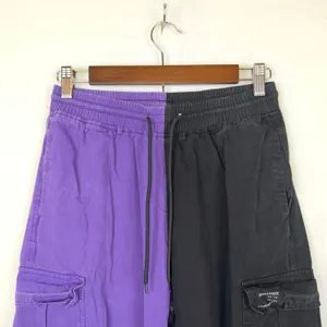 Sangtree Cargo Pants Women Small Purple Black Two Tone Split Streetwear Joggers thumbnail 2