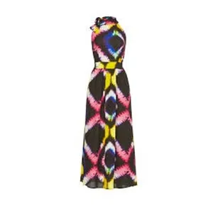 Busayo Collective Maxi Dress Womens 14 Multi Tie-Dye‎ Halter Sleeveless Boho thumbnail 6
