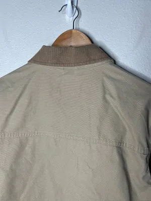 TNA Barkley Relaxed Lightweight Canvas Corduroy Collar Workwear Jacket in Tan thumbnail 4