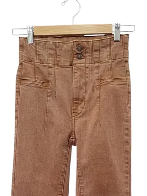 Free People We The Free Jayde Flare Jeans Mesa Brown Wash Sz 25 Boho Festival thumbnail 5