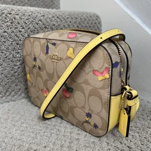 Coach Mini Camera Bag In Signature Canvas With Dreamy Veggie Print butterfly C8752 thumbnail 3