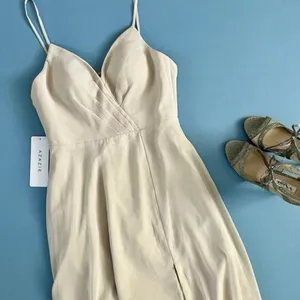 NWT‎ Azazie Everleigh Frost A-Line Pleated Chiffon Maxi Bridesmaid Dress thumbnail 6