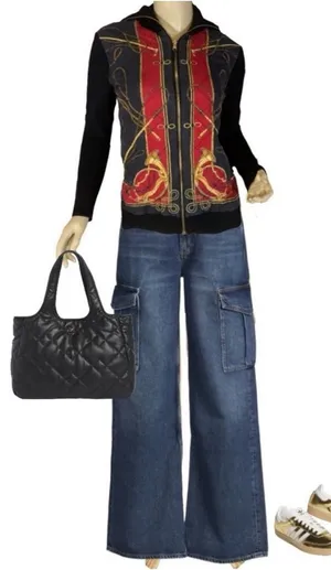 Vtg 1990'S Lauren Ralph Lauren Equestrian Bishop Silk & Wool Zipper Cardigan (M) thumbnail 1