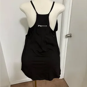 Black Sleeveless Jumpsuit with Front Pockets Size XL thumbnail 2