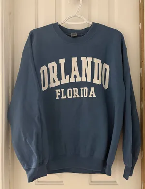 Orlando Florida Blue Crewneck by Gildan thumbnail 1