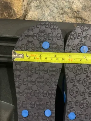 Tory Burch Stacked 'T' Flip Flops Surf Blue 4 Women's Size 5M L11 thumbnail 6