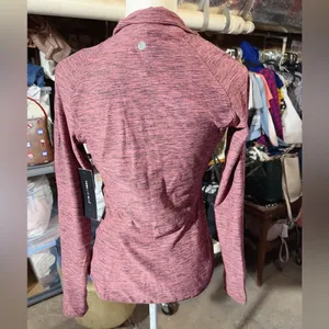 YOGALICIOUSLUX color HTR.SLATE ROSE super stretchy active jacket top long sleeve thumbnail 3