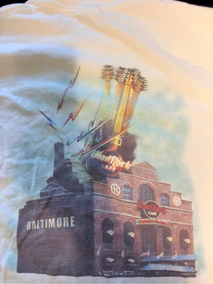 Baltimore Vintage Hard Rock Cafe White Crewneck Tee with Small Logo thumbnail 6