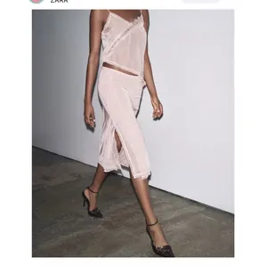 Zara Pink Lace Fairy Midi Skirt Small Sheer Romantic Feminine Ethereal Dainty thumbnail 7