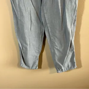 ✨ We the‎ Free Faded Love Linen Blend High-Rise Pleated Front Pants Wave Blue 27 thumbnail 5