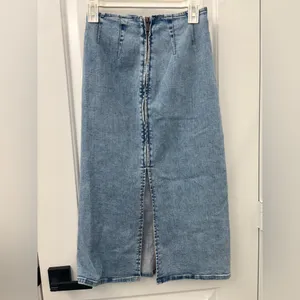 Stradivarius midi denim skirt thumbnail 3