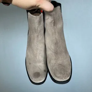 Walin & Wolff‎ Ankle Boots Taupe Suede Leather Chelsea Booties Size 38 Italy thumbnail 2