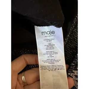NWT Maje Womens Purple Skirt with Lace Size 2( USA size M) thumbnail 9
