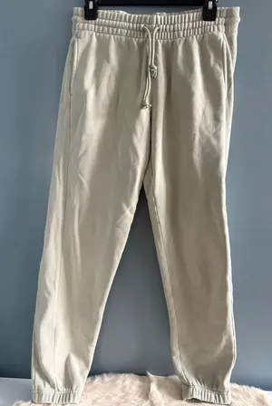 TNA Aritzia Airy Fleece Light Green Lightweight Sweatpants thumbnail 1