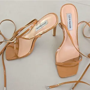 New Steve Madden Tan Block Heel Sandals 8.5M thumbnail 2
