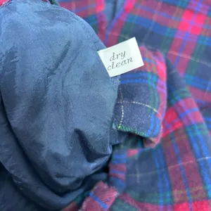 Pendleton vintage plaid Skirt pure Wool navy red blue 26 waist Flaw- liner thumbnail 6