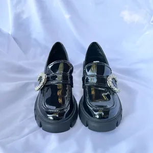 Steve Madden | Hailey Embellished Buckle Shoe In Black Patent Loafer Size 5.5 thumbnail 6