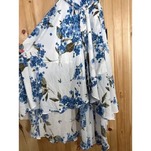 NWT Lulus French Countryside White Floral Print Hi-Low Dress Asymmetrical Sz XS thumbnail 7
