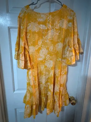 Yellow and White Short Dress thumbnail 2