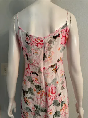 Favorite Daughter Floral Pink Spaghetti-Strap Maxi Dress Size 8🌸💗 thumbnail 8
