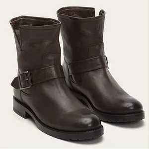 Frye Natalie Engineer Short Boots Size 6 Brown Leather Western Festival Boho thumbnail 1