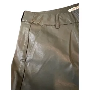 Tyler Boe Rebecca Wide-Leg Faux Vegan Leather Pants Green Size 6 Casual thumbnail 6