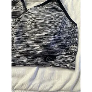Racerback Sports Bra Gray Black Women's Small Padded Athletic Athlete thumbnail 3