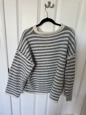 Davi & Dani Striped Oversized Sweater thumbnail 2