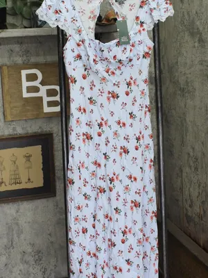 NWT Wild Fable Womens Flutter Cap Sleeve Maxi A-Line Dress 94460734 Light Blue S thumbnail 2