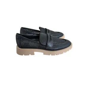 Dolce Vita Black‎ Perforated Leather Lug Sole Penny Loafers Size 8.5 thumbnail 4
