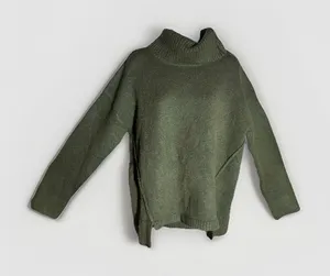 ANDREE by Unit Olive Green Mock Neck Sweater Women’s Size Small Cozy Cottagecore thumbnail 1