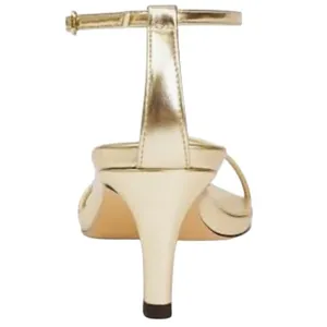 BRAND NEW ~ Metallic Gold Strappy Pointed Open Toe Heels Sandals ~ Size 8 ~ NWT thumbnail 4