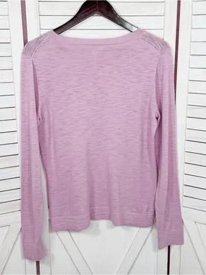 J. Crew Slub Knit Boat Neck Lightweight Sweater Soft Lilac‎ Medium Soft Preppy thumbnail 8