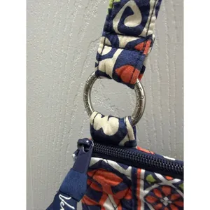 Vera Bradley Original Zip Hipster Crossbody‎ Bag Sun Valley Quilted Navy Orange thumbnail 9