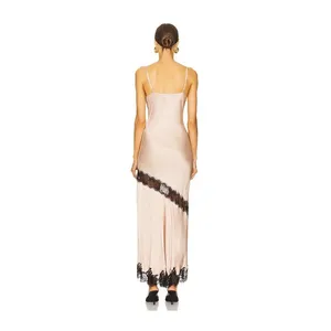 Herskind Nelly Powder Pink Fairy Whimsical $398 NWT Satin Lace Maxi 4 thumbnail 4
