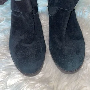 Clarks Artisan Black Suede Malvet Doris Heeled Mid Calf Boots thumbnail 4