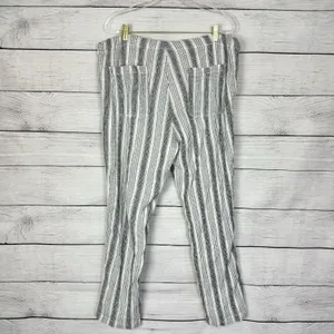 Sundance Blue Striped Gauze Cotton Pants Womens Size Medium Lined Boho‎ Beach thumbnail 5
