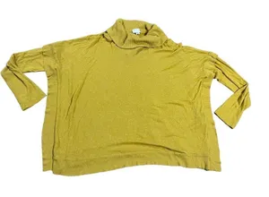 Anthropologie Postage Stamp marigold yellow‎ turtleneck sweater size medium thumbnail 1