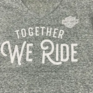 Harley-Davidson Shirt Womens Large Gray Together We Ride Black Widow Florida Tee thumbnail 4