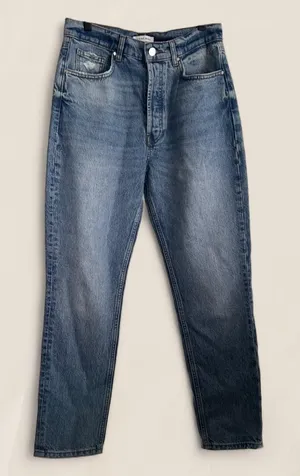 Anine Bing Sonya Jeans Light Wash Straight Leg Size 28 | Minimalist thumbnail 1