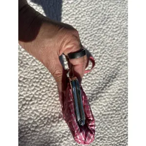 Vera Bradley Pink Gingham Quilted Silk Kiss Lock‎ Wristlet Clutch Bag Pink White thumbnail 4