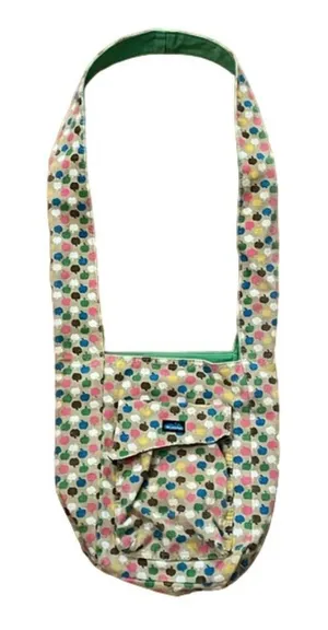 Kavu Canvas Tan Apple Print Shoulder Bag Tote 7x10x3 in thumbnail 1