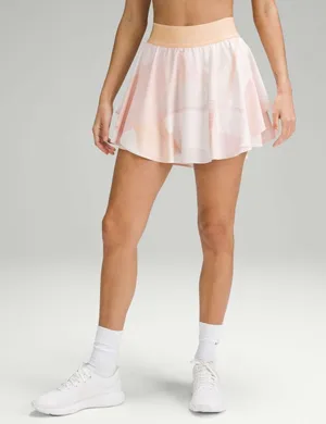 Lululemon Court Rival High-Rise Skirt Tall Pastel Abstract Pink Orange Size 4 thumbnail 1