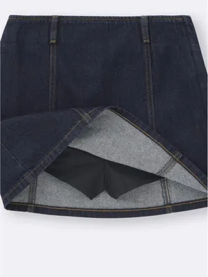 Uniqlo GU Denim Skort NWT Navy Small thumbnail 4
