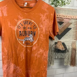 Auburn Tigers Bleach Splatter Graphic Tee SZ M thumbnail 3