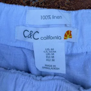 Target C&C California white linen shorts Size M #summer #eurosummet #boho #beach thumbnail 3