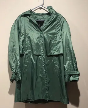 Vintage Ashton Cove Green Lightweight Trench Coat thumbnail 1