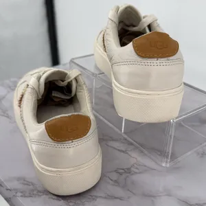 UGG Dinale Sneaker Lace Up‎ White Mesa Sand Cow Print Leather Casual Sz 8.5 US thumbnail 3